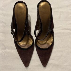 Nine West Brown Suede Heels